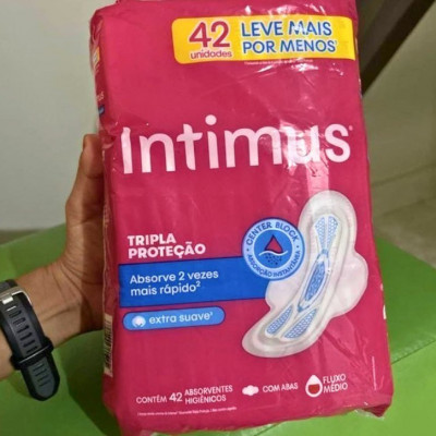 Absorvente Intimus Toda Protegida Dia Suave com abas - 42 unidades