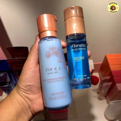 COMBINHO FLORATTA PRA ELAS Combo Floratta Blue Crystal- Body Spray 100ml- Creme Corporal 200ml
