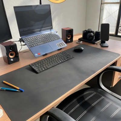 Mousepad Grande 90x40 Preto Couro