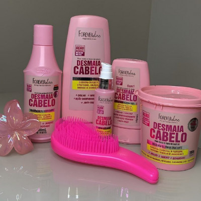 ✨ Kit Desmaia Cabelo Forever Liss com Escova Para Pentear