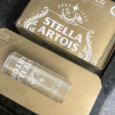 Cerveja Stella Artois Pure Gold Lata 350ml 8 unid