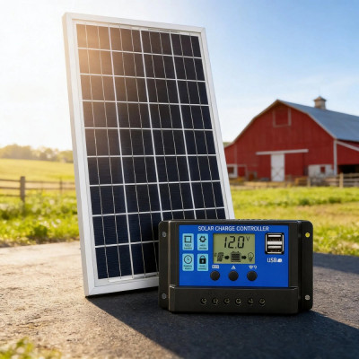 Painel Solar Fotovoltaico 30W 12V com Controlador