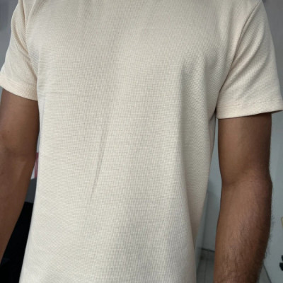 Camiseta Canelada Masculina Básica Preto G