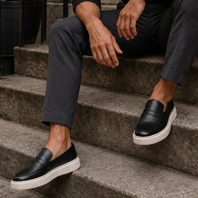 Sapato Loafer Masculino Couro Casual Luxo