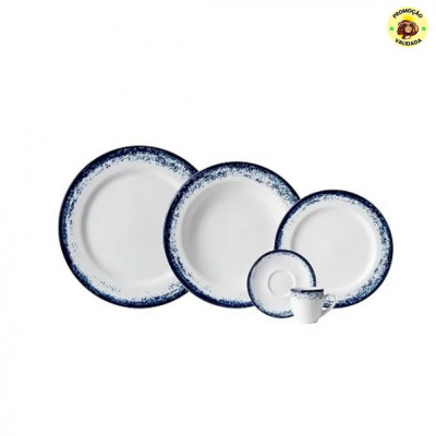 Serviço de Jantar e Café 30 Peças em Porcelana