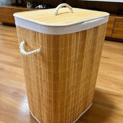 Cesto De Roupas De Bamboo 70L Yikasa