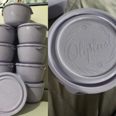 Conjunto 10 Potes Bowl Personalizado 1l Oliplast - Três Opções de Cores