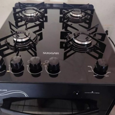 Fogão Suggar NEO Glass 4 Queimadores Preto Bivolt