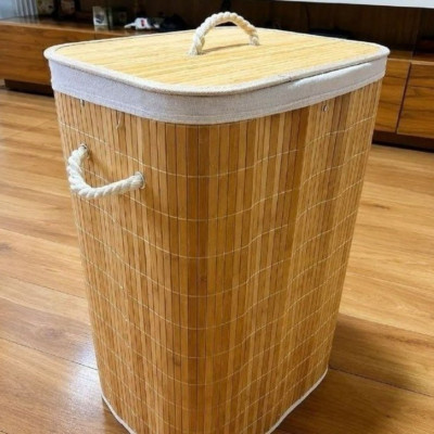 Cesto De Roupas De Bambu 70L Yikasa