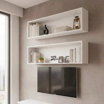 Nicho Retangular Decorativo Branco MDF 50cm