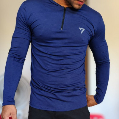 Camiseta Térmica Manga Longa Zíper (3 cores)