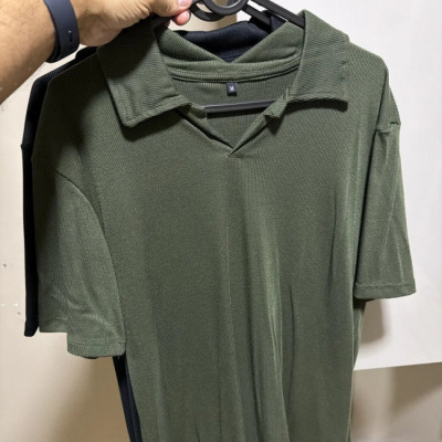 Kit Camisa Polo Masculina Canelada Gola Italiana