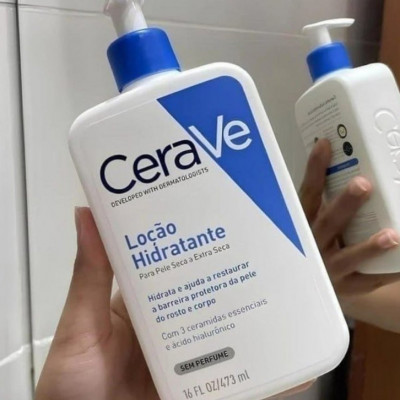 Loção Hidratante Corporal com Ceramidas Essenciais e Ácido Hialurônico, CeraVe 473ml