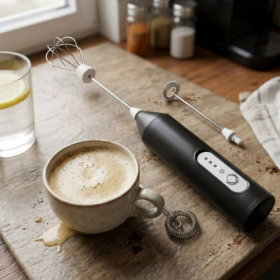Mini Mixer Misturador De Bebidas Elétrico 2 Em 1