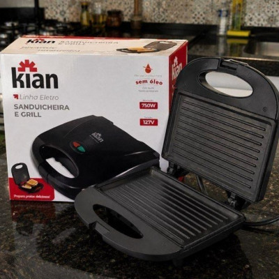 Sanduicheira Grill 2 Em 1 Kian Elétrica 750w