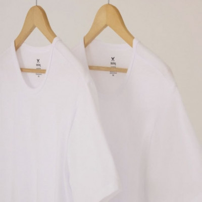 Kit 2 Camisetas Over Hering Masculino Branco M
