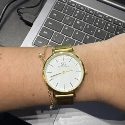 Relógio Dourado Chelsea Gold 32mm Saint Germain