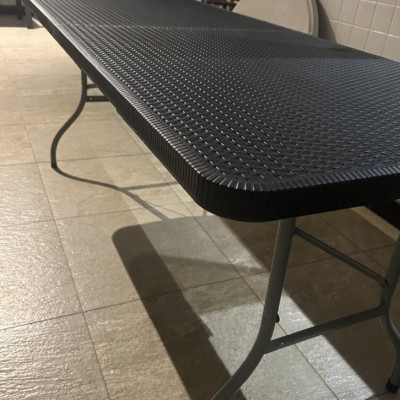 🪑 Mesa Dobrável Portátil Vira Maleta 180cm Reforçada até 150kg