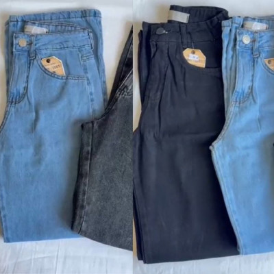 Calça Wide Leg Jeans Pantalona