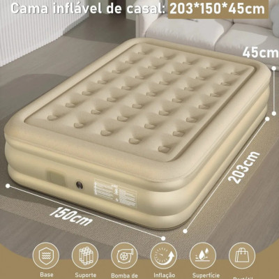 Ecozendsy Colchão Inflável Casal Queen Size