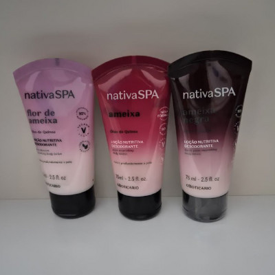 Mini Kit Presente Nativa Spa Ameixa Boticário (3 Itens 75ml)