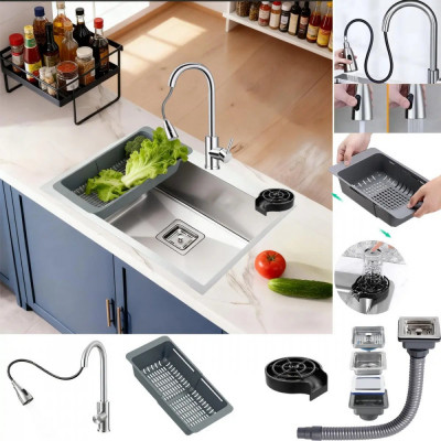 Cuba Pia Cozinha Inox 304 60x40cm com Torneira