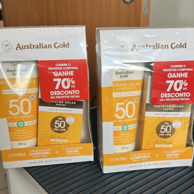 Promopack Protetor Solar Corporal e Facial Australian Gold FPS 50