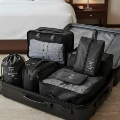 Organizador De Mala Para Viagem Kit 7 Peças Completo