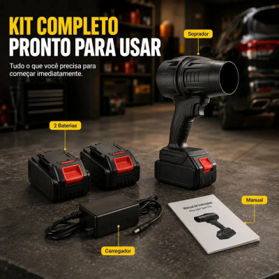 Soprador de Folhas Turbo Portátil Sem Fio 48V