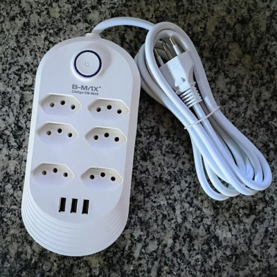 Filtro de Linha Betahome c/ 6 Tomadas e 3 USB p/ 2500W