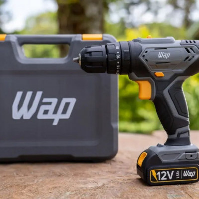 Parafusadeira e Furadeira de Impacto WAP com Indicador de Nível de Bateria e Maleta