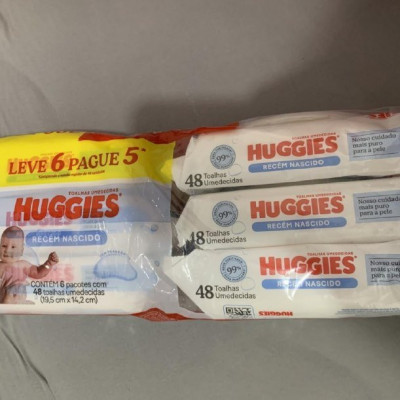 Lenços Umedecidos Huggies Recém-Nascido 6x48U