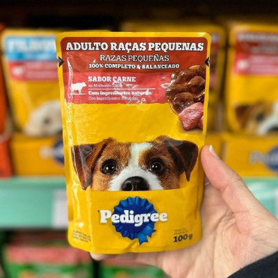 🐶 Pack Ração Úmida Pedigree Sachê Carne ao Molho - 18 uni