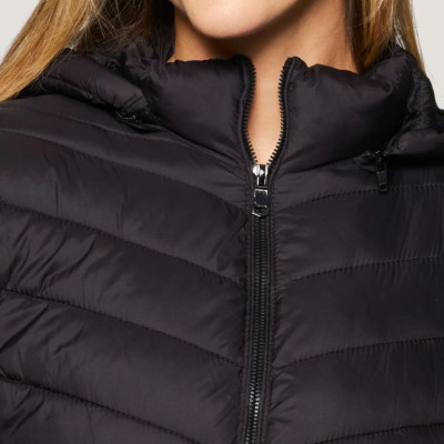 Jaqueta Fem Nylon Matelasse Facinelli Preto