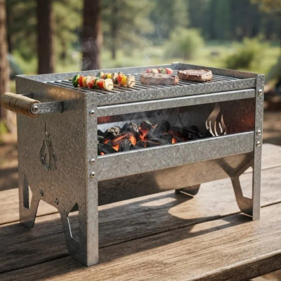 Churrasqueira Portatil Carvão Grelha Grill