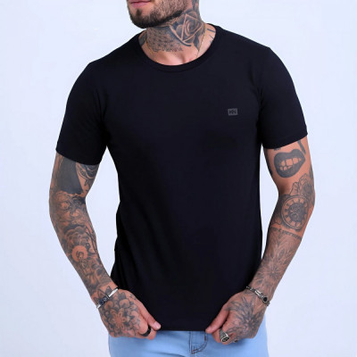 Camiseta Básica Masculina Slim Fit várias cores