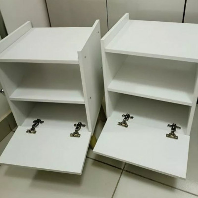 Kit 2 Mesa de Cabeceira Com Porta Nicho