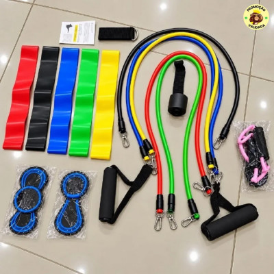 Kit com 20 Itens Fitness Esportivos Para Treino Em Casa