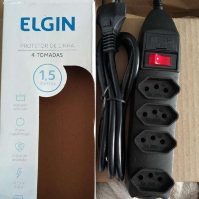 Filtro de Linha 4 Tomadas Elgin 2P+T 10A Bivolt
