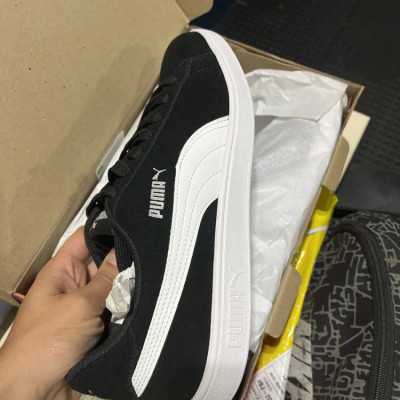 Tênis Smash V2 Puma Preto e Branco 40 Br