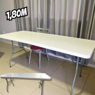 Mesa Dobrável Vira Maleta Com Alça Portátil 1.80m