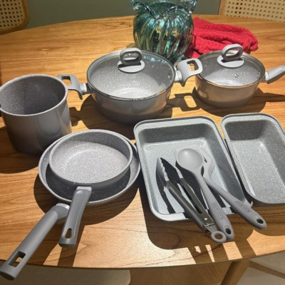 Jogo de Panelas 10 Peças Ceramic Line Black + Decker