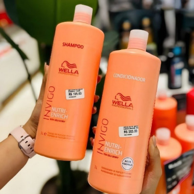 Kit Wella Invigo Nutri Enrich Shampoo e Condicionador 2 L