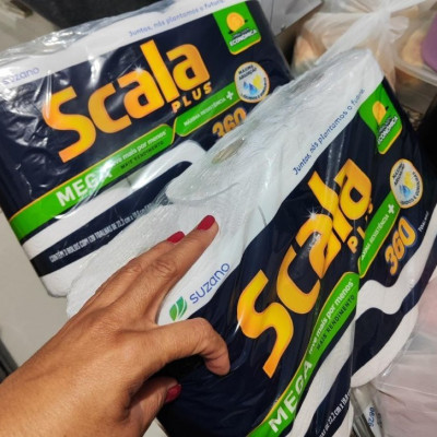Scala Plus Papel Toalha Mega 360 Toalhas (3 Rolos de 120 Toalhas cada)
