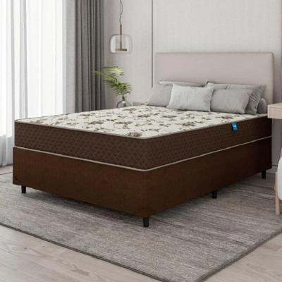 Cama Box Casal 138x188x57 D33 Marrom Umaflex