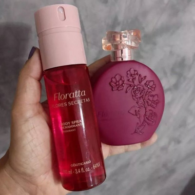 KIT DE MULHER CHEIROSA Floratta Flores Secretas 75ml + Red Body Spray