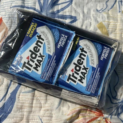 🌿 Chiclete Trident Max Hortelã Fresca Sem Açúcar - Caixa com 14 unidades