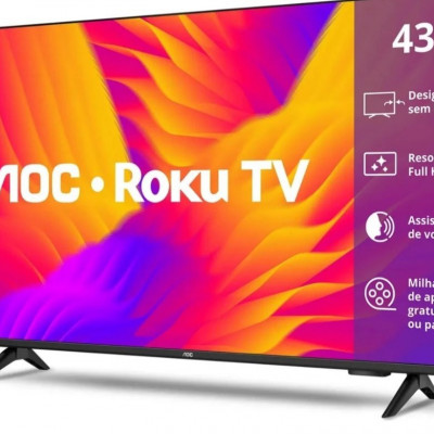 Smart TV AOC 43 Full HD LED com Bluetooth e HDR