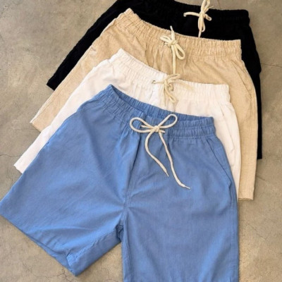 Kit 3 Shorts Bermuda Linho Verão