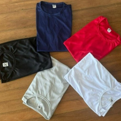 Kit 5 Camisetas Básicas Masculinas Dry Fit GG